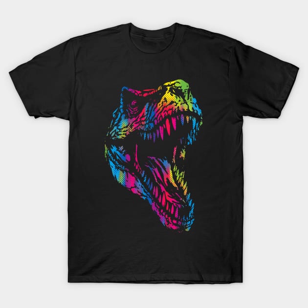 Vibrant T-Rex T-Shirt by Daletheskater